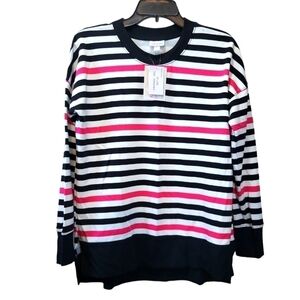 NWT Lularoe XXS Hannah  crew striped pullover Top
